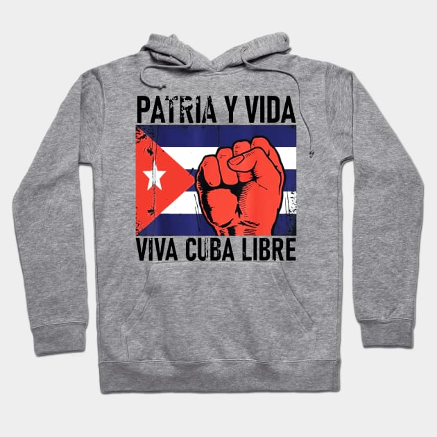 Cuba Flag Cuba Power Pride Vintage Sos Cuba Hoodie by dyazagita